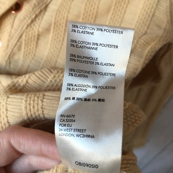 Free People Ice Cold Ribbed 3/4 Sleeves Yellow Size Small Lace Up - Picture 5 of 8